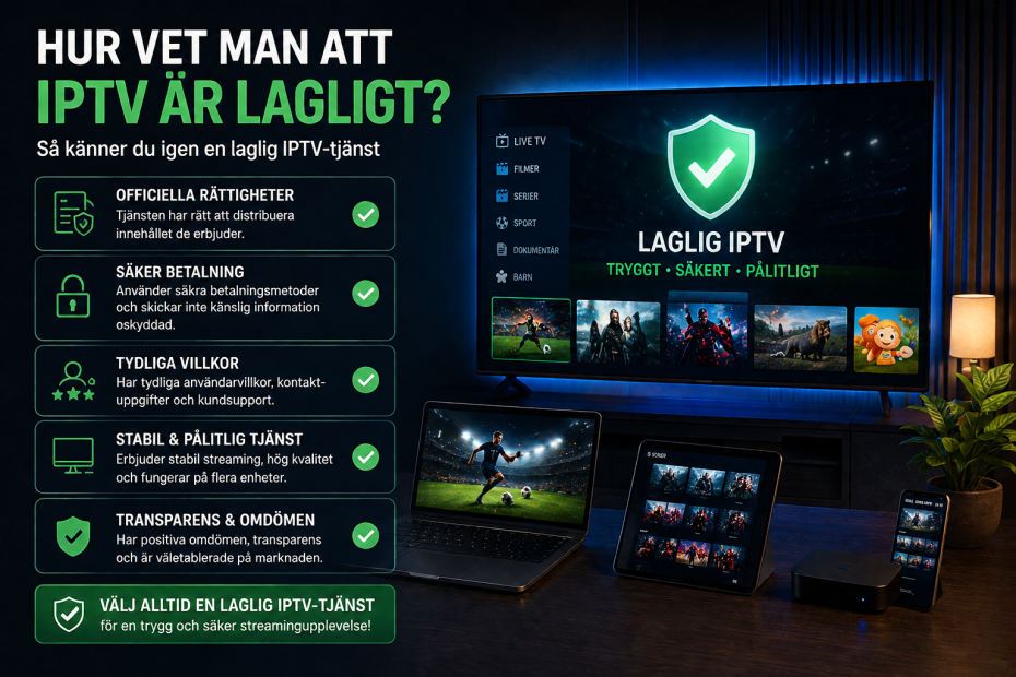 hur vet man att iptv är lagligt