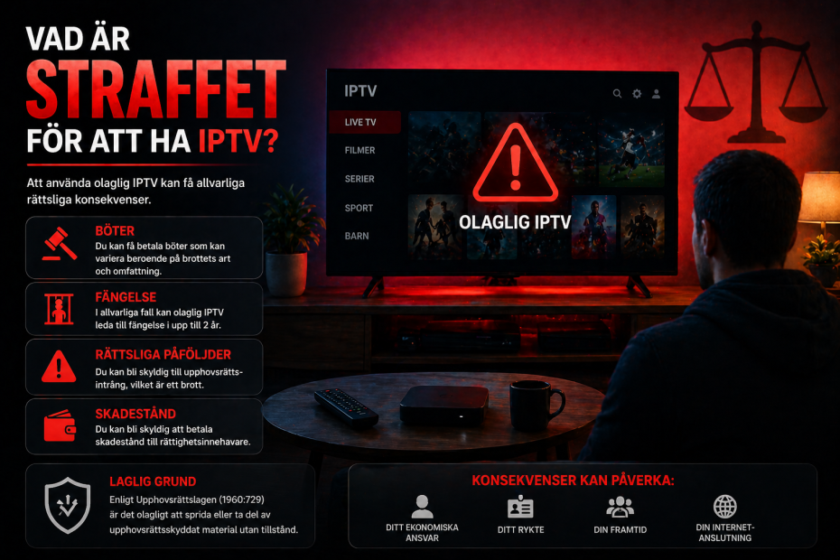 vad är straffet för att ha iptv