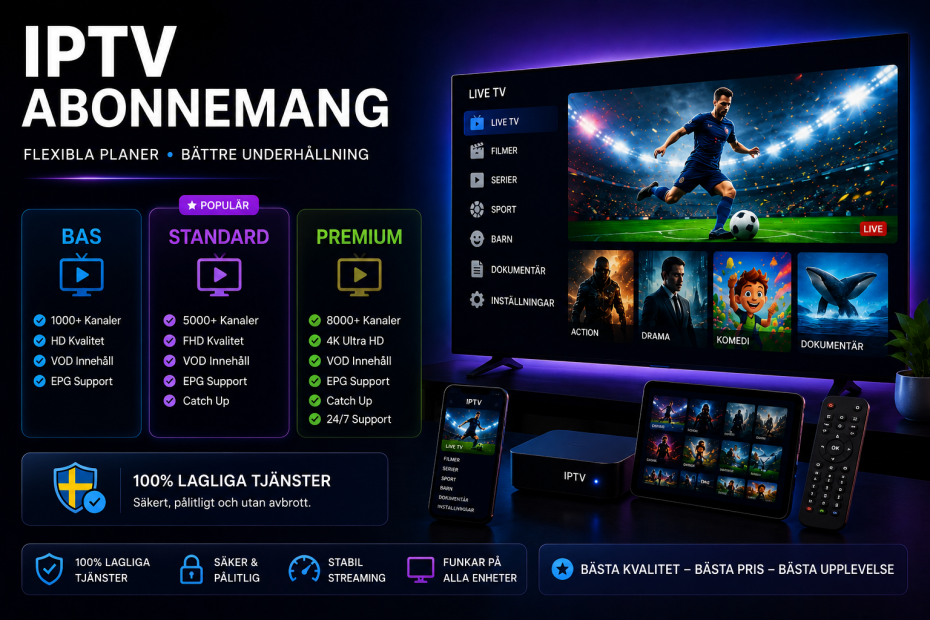 iptv abonnemang pris