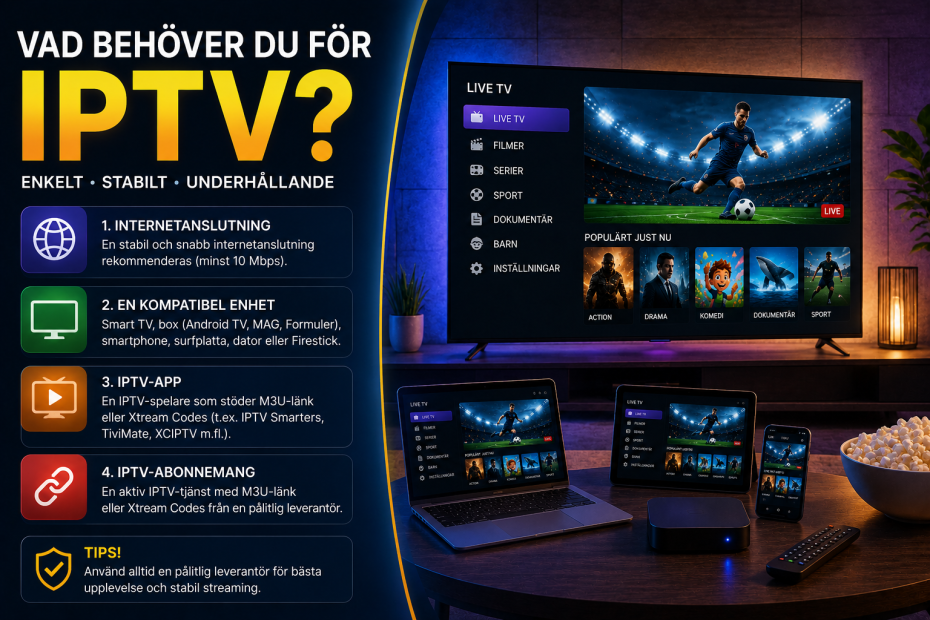 vad behöver du för iptv