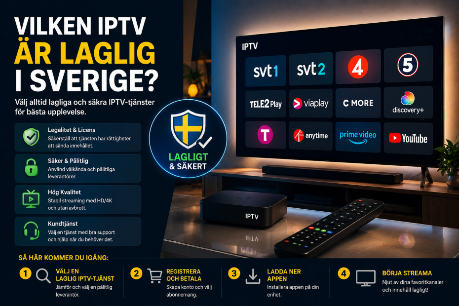 vilken iptv är laglig i sverige