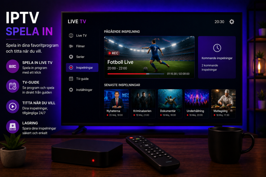 iptv spela in