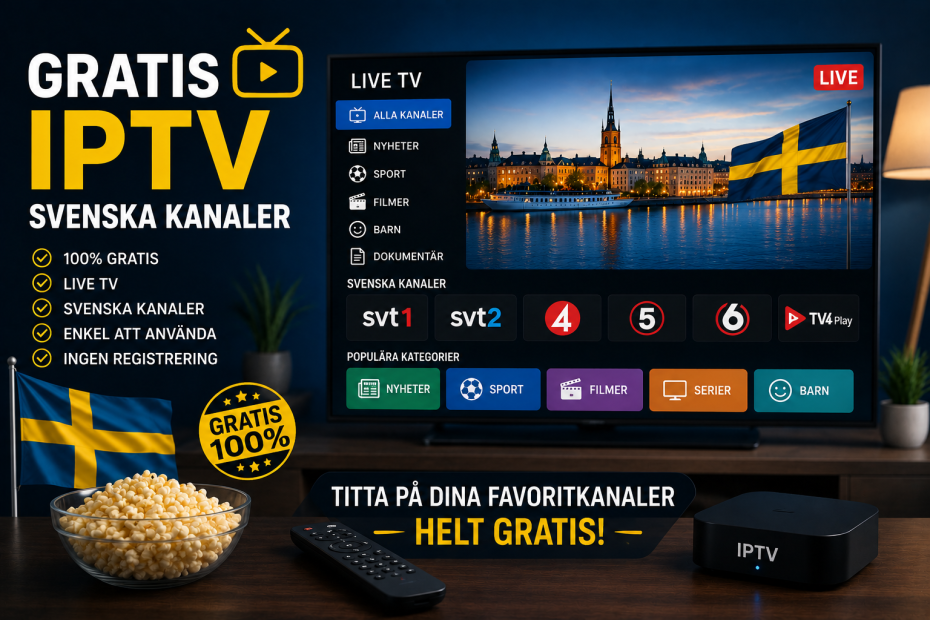 gratis iptv svenska kanaler
