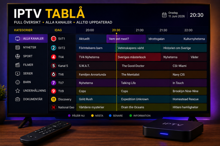 iptv tablå