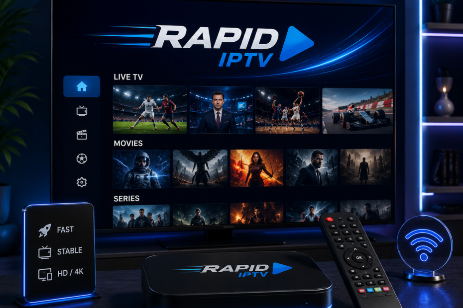 Rapid IPTV på TV-skärm.