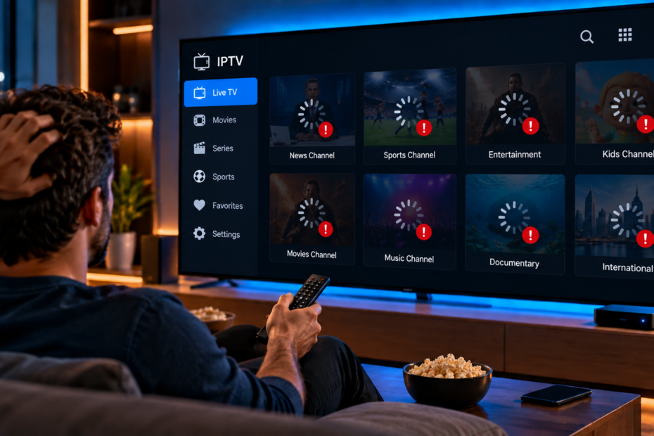 iptv channels not loading